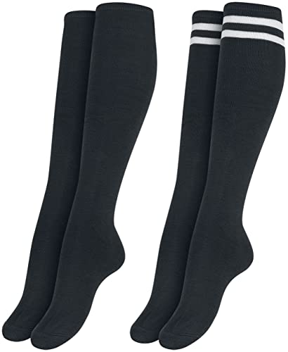 Urban Classics Damen Ladies College 2-Pack Socken, Black, 39-42 von Urban Classics