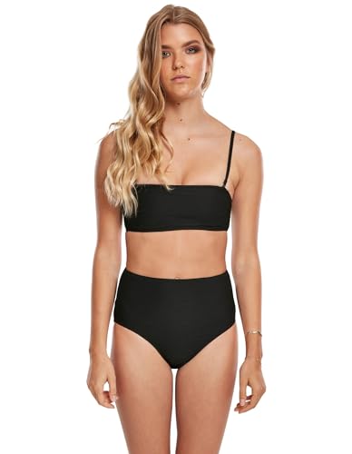 Urban Classics Damen TB3617-Ladies High Waist Bandeau Bikini-Set, Black, XS von Urban Classics