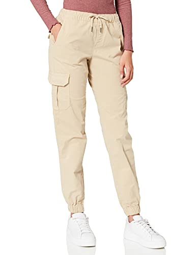 Urban Classics Damen Ladies High Waist Cargo Jogging Pants Hose, Concrete, XS von Urban Classics