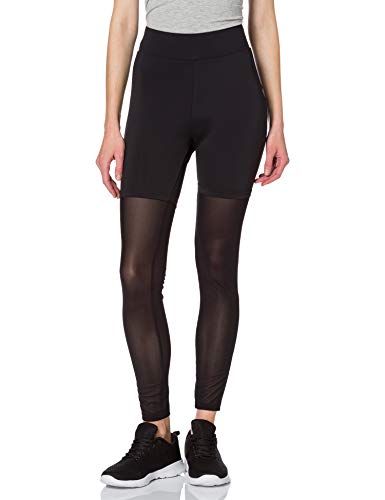 Urban Classics Damen TB4105-Ladies High Waist Transparent Tech Mesh Leggings, Black, XS von Urban Classics