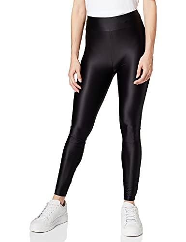 Urban Classics Damen Ladies Highwaist Shiny Metalic Leggings Hose, Schwarz, M von Urban Classics