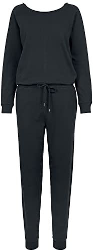 Urban Classics Damen Ladies Long Sleeve Terry Jumpsuit, Schwarz (Black 00007), XS von Urban Classics