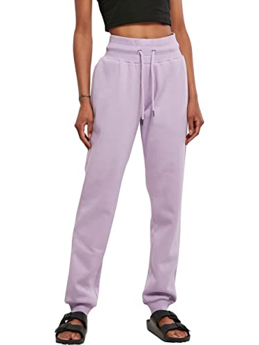 Urban Classics Damen Ladies Organic High Waist Sweat Pants Trainingshose, Lila, XXL EU von Urban Classics