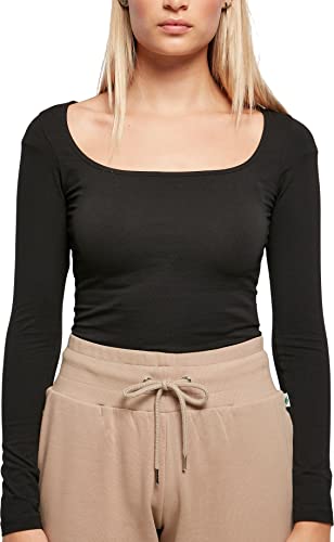 Urban Classics Damen Ladies Organic Longsleeve Body T-Shirt, Black, 4XL von Urban Classics