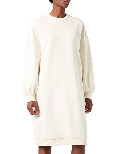 Urban Classics Damen Ladies Organic Oversized Midi Crewneck Dress Kleid, whitesand, M von Urban Classics