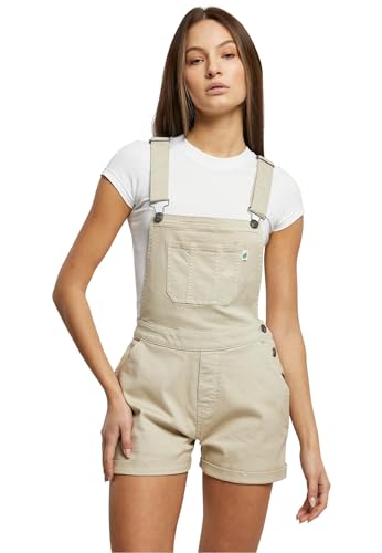 Urban Classics Damen TB5990-Ladies Organic Short Dungaree T-Shirt, Offwhite raw, 4XL von Urban Classics