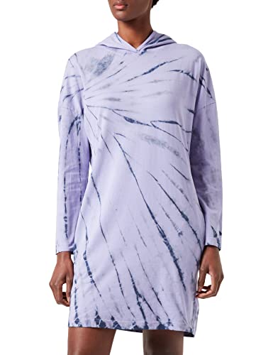 Urban Classics Damen Ladies Oversized Tie Dye Hoody Dress Kleid, Black/Lavender, S von Urban Classics