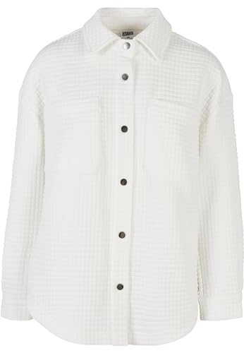 Urban Classics Damen TB5470-Ladies Quilted Sweat Overshirt Strickjacke, White, XL von Urban Classics