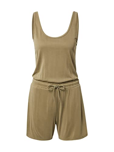 Urban Classics Damen Ladies Short Sleevless Modal Jumpsuit T-Shirt, Khaki, L von Urban Classics