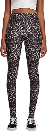 Urban Classics Damen Ladies Soft AOP Leggings Yoga Pants, blackleo, 3XL von Urban Classics