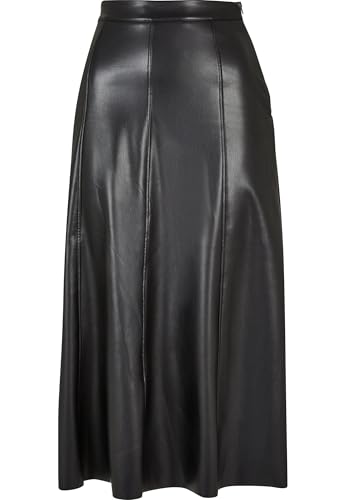 Urban Classics Damen TB5486-Ladies Synthetic Leather Midi Skirt Rock, Black, M von Urban Classics