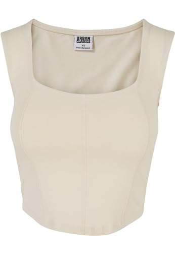 Urban Classics Damen TB5992-Ladies Short Corsage Top Trägershirt/Cami Shirt, whitesand, 4XL von Urban Classics