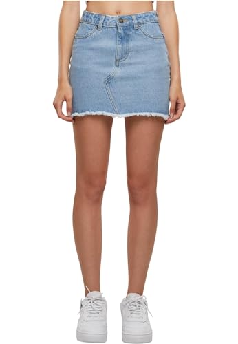 Urban Classics Damen TB6833-Ladies Heavy Mini Denim Skirt Rock, New Light Blue Washed, 28 von Urban Classics