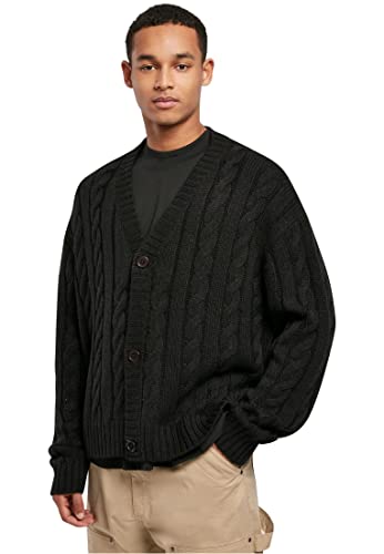 Urban Classics Herren Boxy Cardigan Sweatshirts, black, S Urban Classics Herren Boxy Cardigan Sweatshirts, black, S von Urban Classics