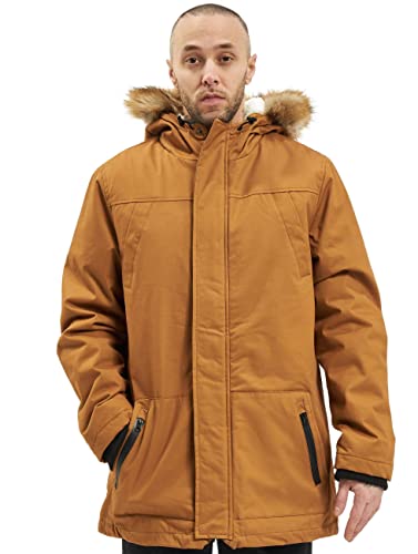 Urban Classics Herren TB1814-Heavy Cotton Imitation Fur Parka, Braun (Toffee 786), X-Large von Urban Classics