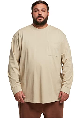 Urban Classics Herren Heavy Oversized Pocket Longsleeve T-Shirt, Concrete, M von Urban Classics