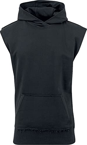 Urban Classics Herren Open Edge Sleeveless Hoody Kapuzenpullover, Schwarz (black 7), XXL von Urban Classics