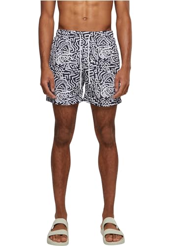 Urban Classics Herren Pattern Swim Shorts Badehose, Sings AOP, XL von Urban Classics