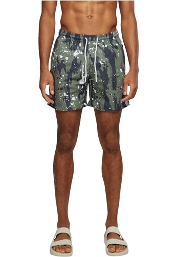 Urban Classics Herren Pattern Swim Shorts Badehose, White dot camo AOP, L von Urban Classics