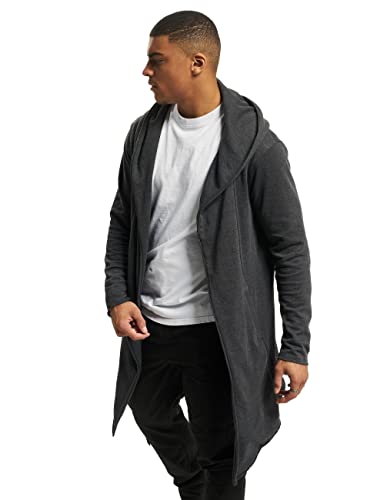 Urban Classics Herren Long Hooded Open Edge Cardigan Strickjacke, charcoal, S von Urban Classics