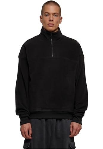 Urban Classics Herren TB5932-Basic Polar Fleece Troyer Sweatshirt, Black, S von Urban Classics