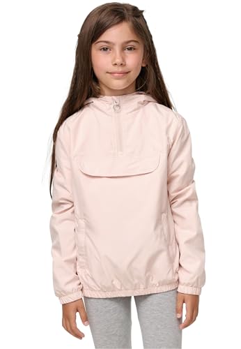 Urban Classics Mädchen Pulli Jacke Girls Basic Pullover Jacket, Kapuzenpullover für Mädchen, light pink, 122/128 von Urban Classics