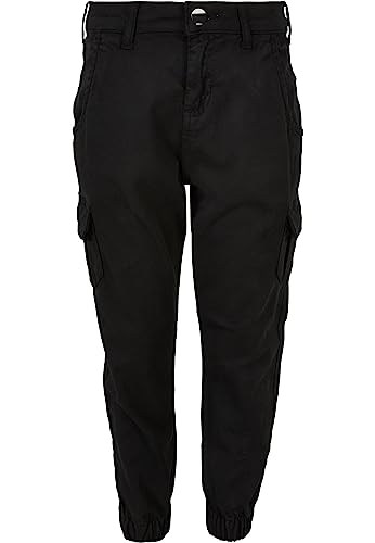 Urban Classics Mädchen Girls High Waist Cargo Pants Hose, Black, 122/128 von Urban Classics