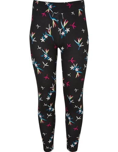 Urban Classics Mädchen Leggings Girls Soft AOP Leggings blackfloret 122/128 von Urban Classics