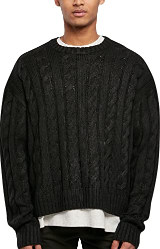 Urban Classics Herren Boxy Sweater Sweatshirt, black, S von Urban Classics