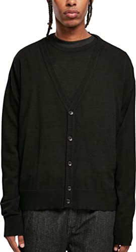 Urban Classics Men's TB5545-Eco Mix Boxy Cardigan Sweater, Black, XXL von Urban Classics