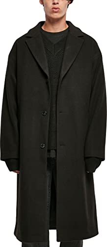 Urban Classics Herren Long Coat Mantel, Black, L von Urban Classics