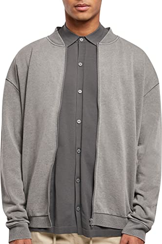 Urban Classics Men's TB4922-Washed Sweat Bomber Jacke, darkshadow, 4XL von Urban Classics