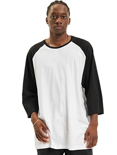 Urban Classics TB366 Herren 3/4 Sleeve Bekleidung T-Shirt, mehrfarbig (Wht/Blk), S von Urban Classics