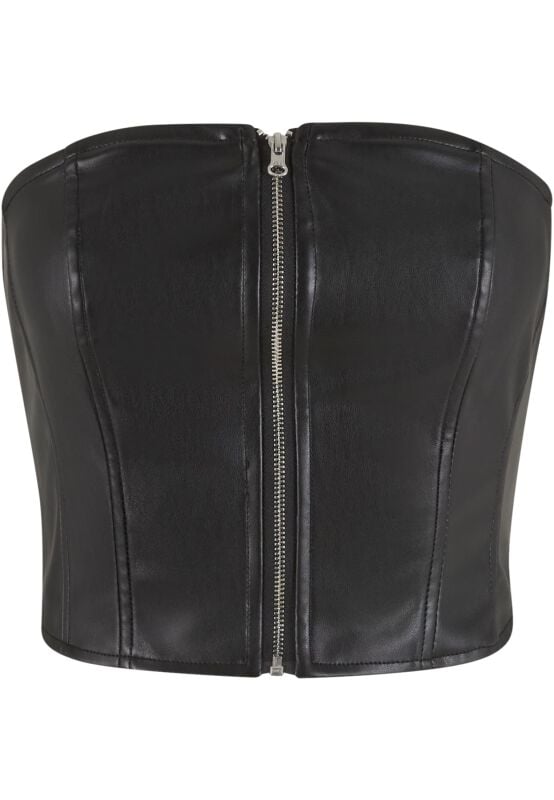 Urban Classics Top - Ladies Synthetic Leather Bandeau Top - XS bis XL - für Damen - Größe S - schwarz Urban Classics Top - Ladies Synthetic Leather Bandeau Top - XS bis XL - für Damen - Größe S - schwarz von Urban Classics