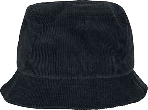 Urban Classics Unisex TB3875-Corduroy Bucket Hat Hut, Black, one Size von Urban Classics