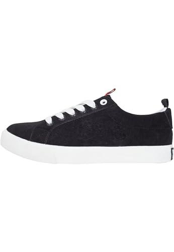 Urban Classics Unisex-Erwachsene Velour Sneaker, blk/Stripes von Urban Classics