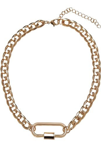 Urban Classics Unisex Halskette Fastener Necklace, Farbe gold, Größe one size von Urban Classics