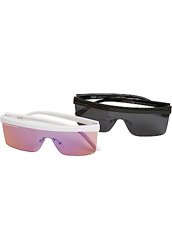 Urban Classics Unisex TB3554-Sunglasses Rhodos 2-Pack Sonnenbrille, Black/White, one Size von Urban Classics