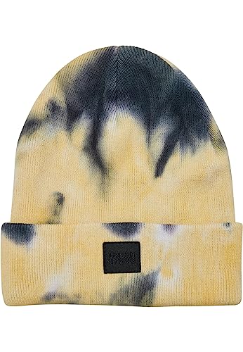 Urban Classics Unisex UCK4584-Tie Dye Kids Beanie Hat, Yellow/Black, L/XL von Urban Classics