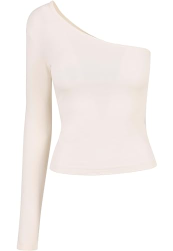 Urban Classics Women's TB3212-Ladies Asymmetric Longsleeve T-Shirt, whitesand, 4XL von Urban Classics