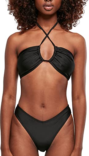 Urban Classics Damen Ladies Recycled Hot V Bikini, Schwarz, L EU von Urban Classics