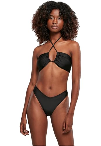 Urban Classics Damen Ladies Recycled Hot V Bikini, Schwarz, XS EU Urban Classics Damen Ladies Recycled Hot V Bikini, Schwarz, XS EU von Urban Classics