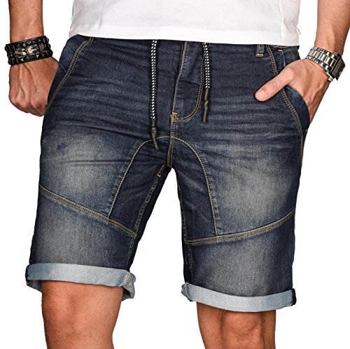 Urban Surface Herren Jeans Short Kurze Hose Bermuda Sommer Sweathose Slim [B552-W31] von Urban Surface