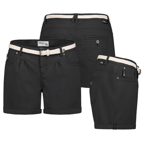 Urban Surface Short Bermuda Kurze Hose Sommer Chino Shorts Stoff Hotpants mit Gürtel, Hosengröße:L / 40, Farbe:Anthrazit von Urban Surface