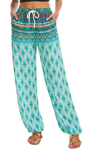 Urban CoCo Damen Blumendruck Boho Yogahose Haremshose Jogger Pants, #20, Groß von Urban CoCo