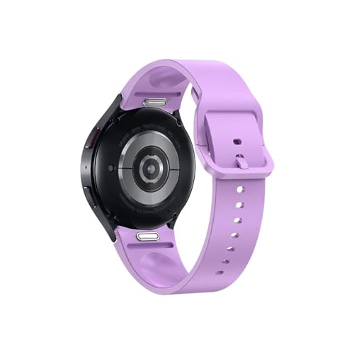 20-mm-Sportarmband, passend for Samsung Galaxy Watch 4/5/6, 44-mm-40-mm-Zubehör. Lückenloses Silikonarmband, passend for klassisches 43-mm-47-mm-Band (Color : Purple, Size : Watch 4 5 40MM 44MM) von UsmAsk