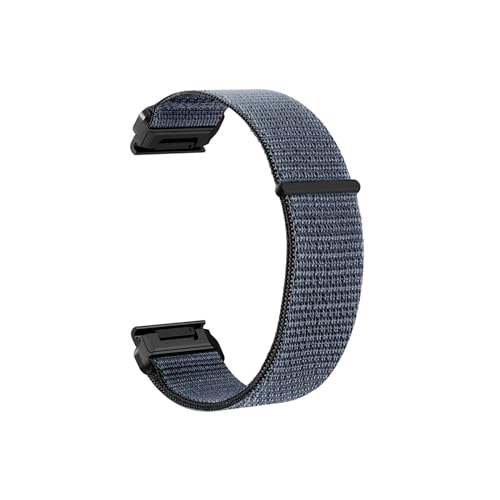 22 26mm Fit for Garmin Nylon Quick Release Strap for Fenix5 5XPlus 6 6XPro 7Pro 7XPro Easy fit Uhr Band Instinct1 2 Tactix7 Armband (Color : Gray, Size : 26mm) von UsmAsk