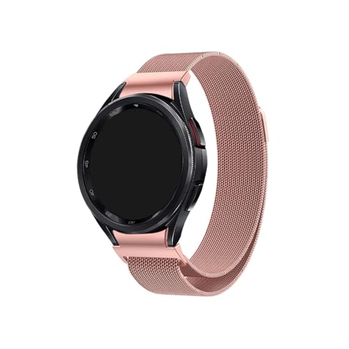 Edelstahlarmband passend for Samsung Galaxy 6 Classic 47 mm 43 mm 5 Pro 45 mm Quick Fit Armband passend for Galaxy Watch 6 5 4 40 mm 44 mm (Color : Pink band, Size : For Galaxy 6 44mm) von UsmAsk