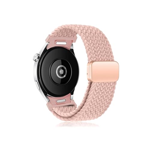 Geflochtenes Band, passend for Samsung Galaxy Watch 6, 4 Classic/5 Pro 47 mm, 43 mm, 44 mm, 40 mm, kein Lücken-Armband, passend for Galaxy Watch6 Watch4 Armband (Color : Pink sand, Size : 6 classic von UsmAsk