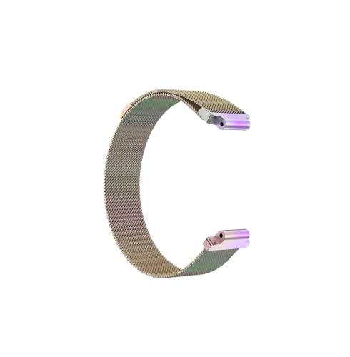 Magnetisches Sportarmband passend for Garmin Forerunner 220 230 235 630 620 735 235 Smart Watch Metallarmband Approach S20 S5 S6 Armband (Color : Rainbow) von UsmAsk